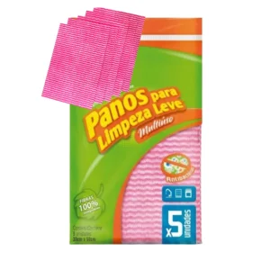 Paño de Limpieza Leve Rosa 5 uni. ALKLIN