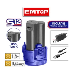 Bateria li-ION 12V/1.5 Ah EMTOP