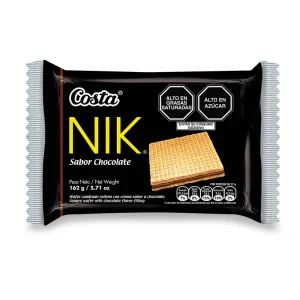 Wafer Nik chocolate 27 gr pack x 6 und Costa