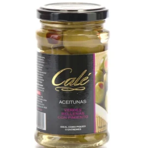 Aceituna verde rellena con pimiento 240 gr cale