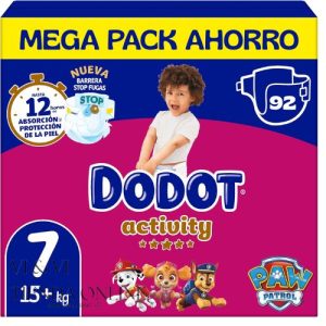 Dodot Activity Talla 7 (+15kg) Pack Ahorro de 92 pañales