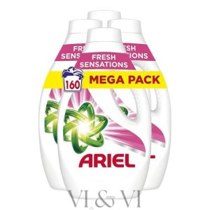 Ariel Sensaciones Mega Pack 160 Lavados Detergente Líquido