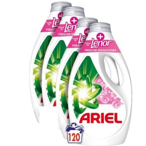 Ariel Detergente Lavadora Líquido Toque Lenor Sensaciones 120 Lavados (4×30)