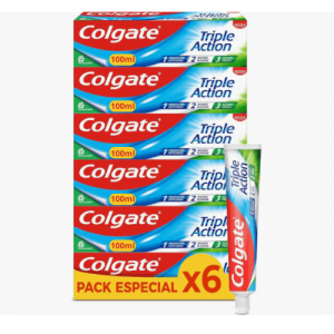 Colgate Triple Acción 100ml – Pack Ahorro 6 Unidades