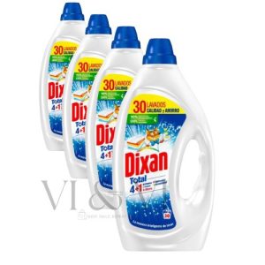 Dixan Gel Total 4+1 Detergente Líquido Pack 4×30 (120 Lavados)